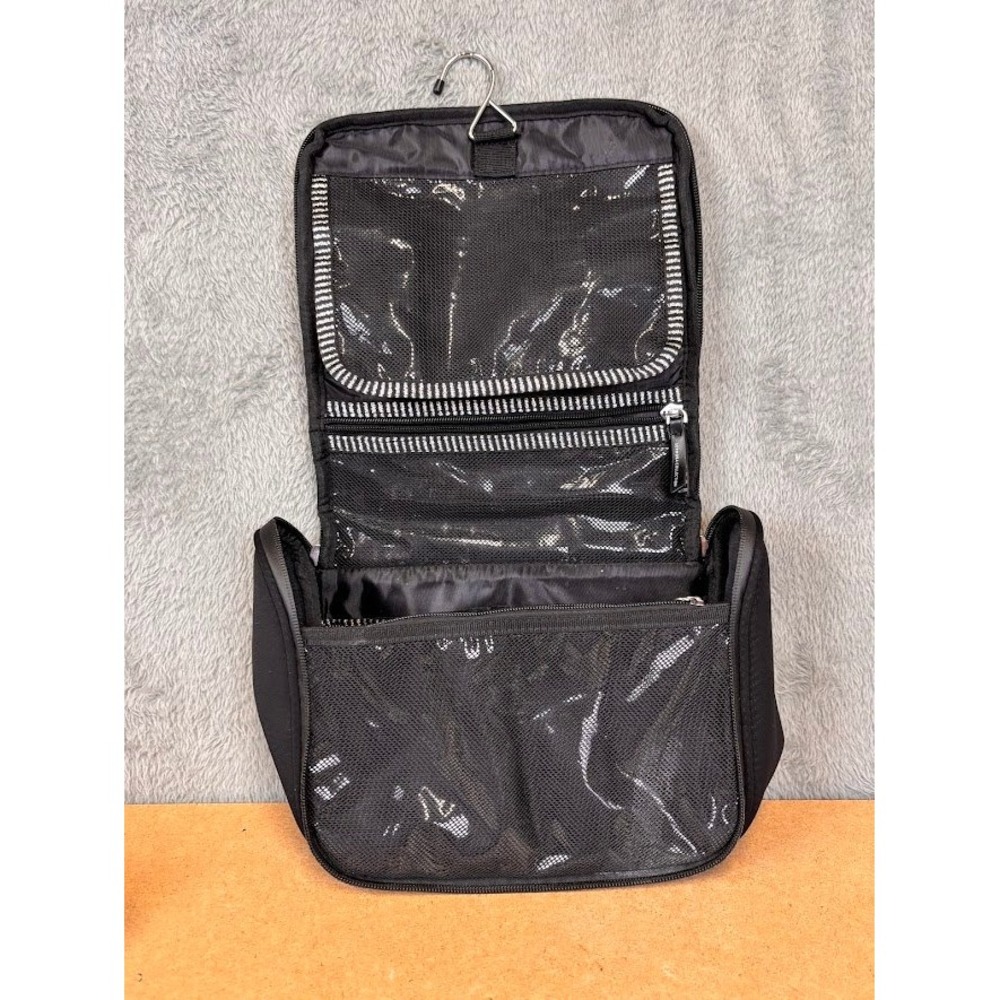 Sephora Collection Black Chevron Hanging Toiletry Bag Travel Organizer Case